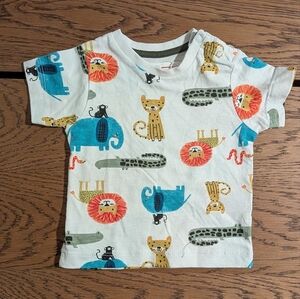3-6M - Minoti Animal Print Kids T-Shirt